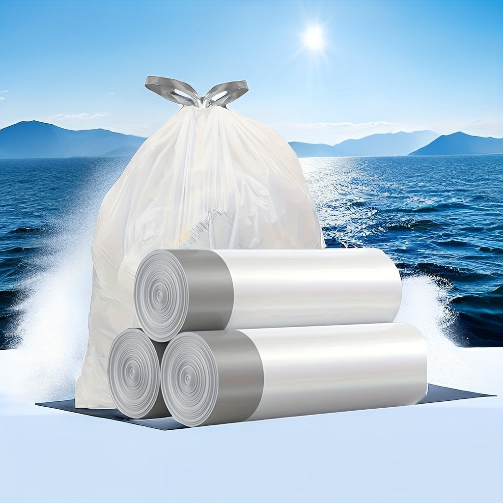 45 Heavy Duty Waste Bags with Carrying Strap for Kitchen & Bathroom