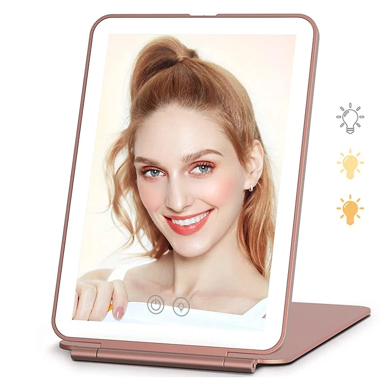 USB Rechargeable LED Vanity Mirror with 10x Magnification