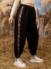  Casual Sweatpants Women's Plus Leopard Print Elastic Sports Pants