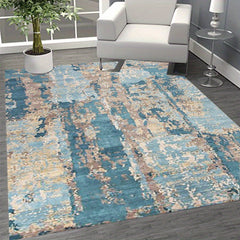 Bohemian Tribal Area Rug Modern Abstract Design