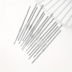 12pcs Metal Iron Crochet Hook Set Single Head Crochet Tool for Diy Knitting