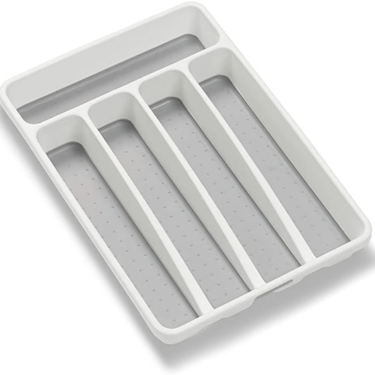 Non Slip Tray with 5 Compartments for Bathroom Accessories