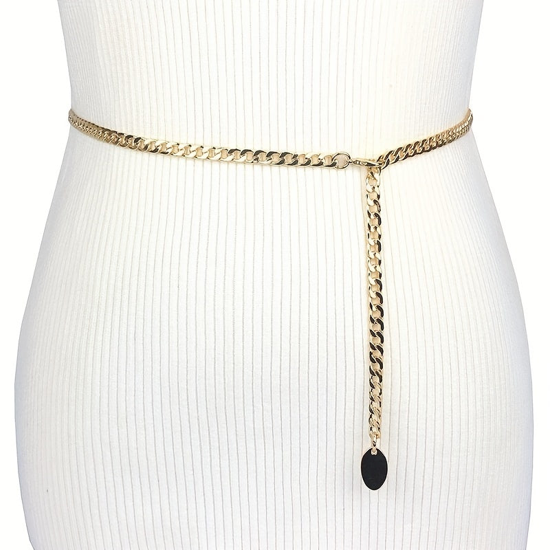 Metal Waist Chain Belt for Women Dress Clothes Accessories