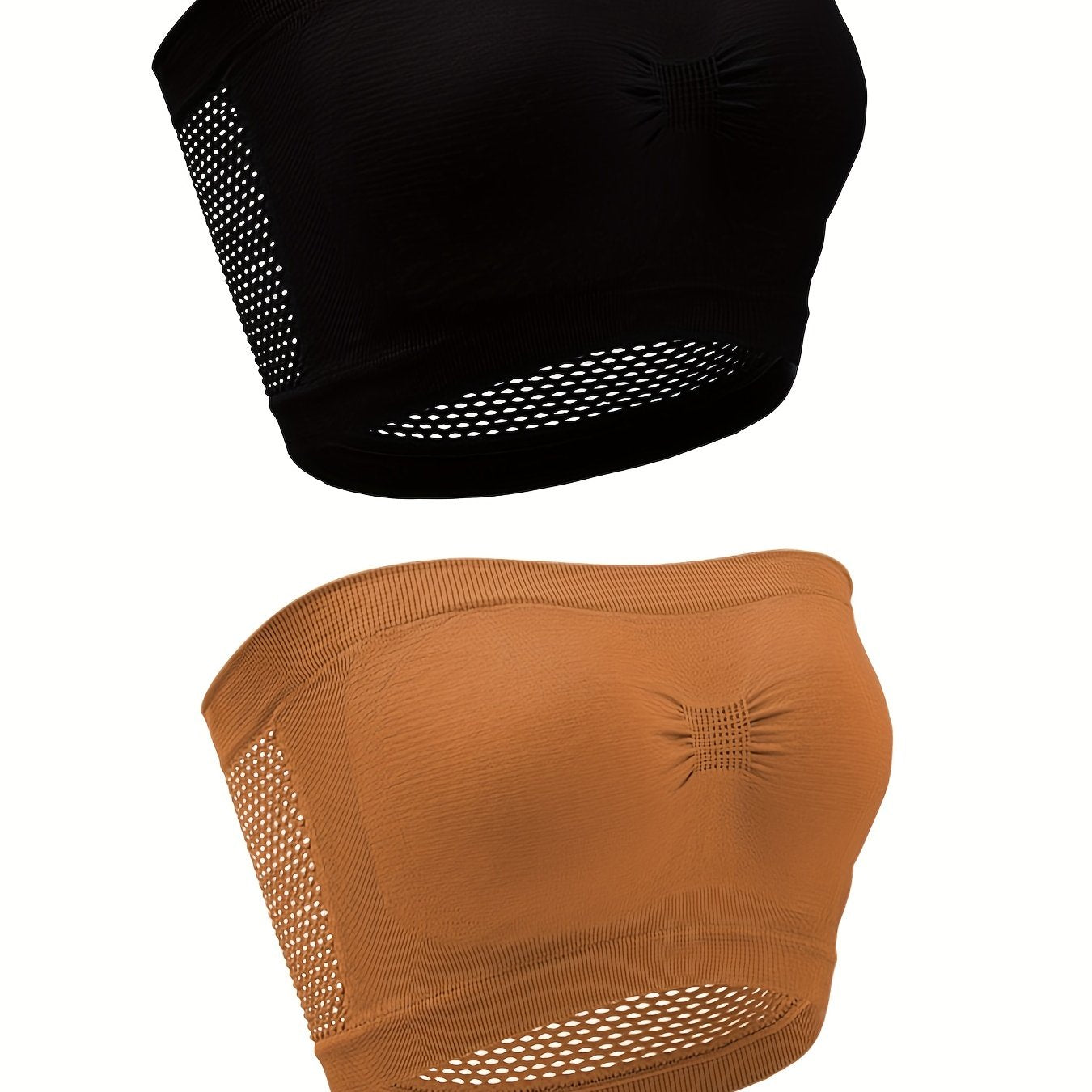 2 Pack Plus Size Sexy Tube Bra Set Women's Plus