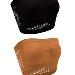 2 Pack Plus Size Sexy Tube Bra Set Women's Plus