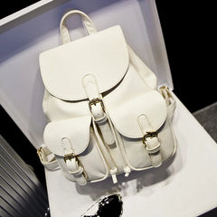 Female Backpack Lady PU Leather Travel Bag