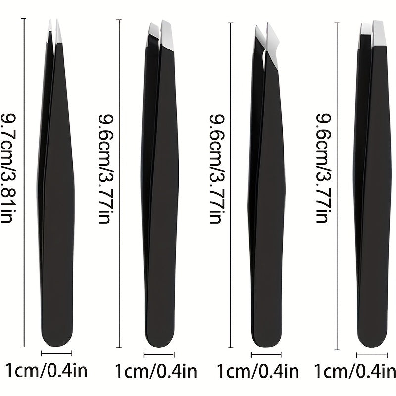 Stainless Steel Eyebrow Tweezers for Precise Hair Removal