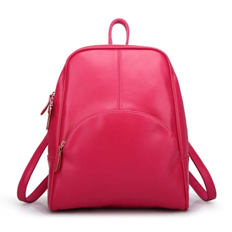 Lady Leather Backpack Female Leisure Bag