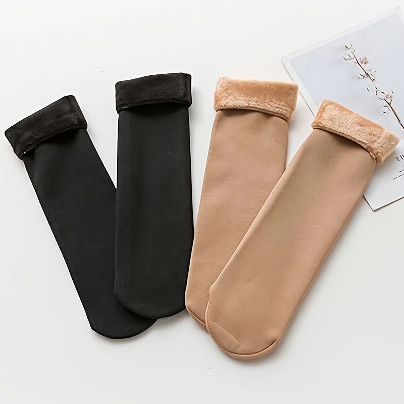 Women's Thermal Floor Socks - 1 Pair Solid Color