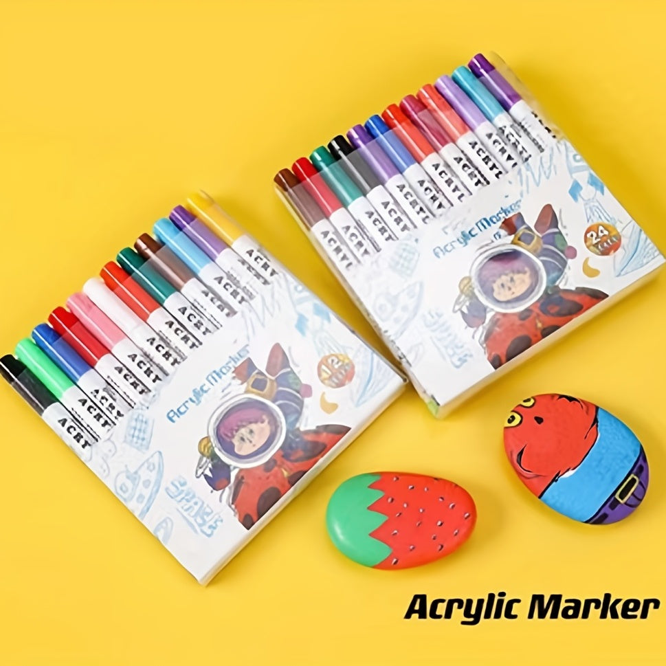 36 Colors Acrylic Paint Pens for Rock Painting Stone Ceramic Glass