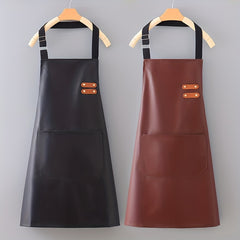 Waterproof Polyester Apron Solid Color Unisex with Pocket
