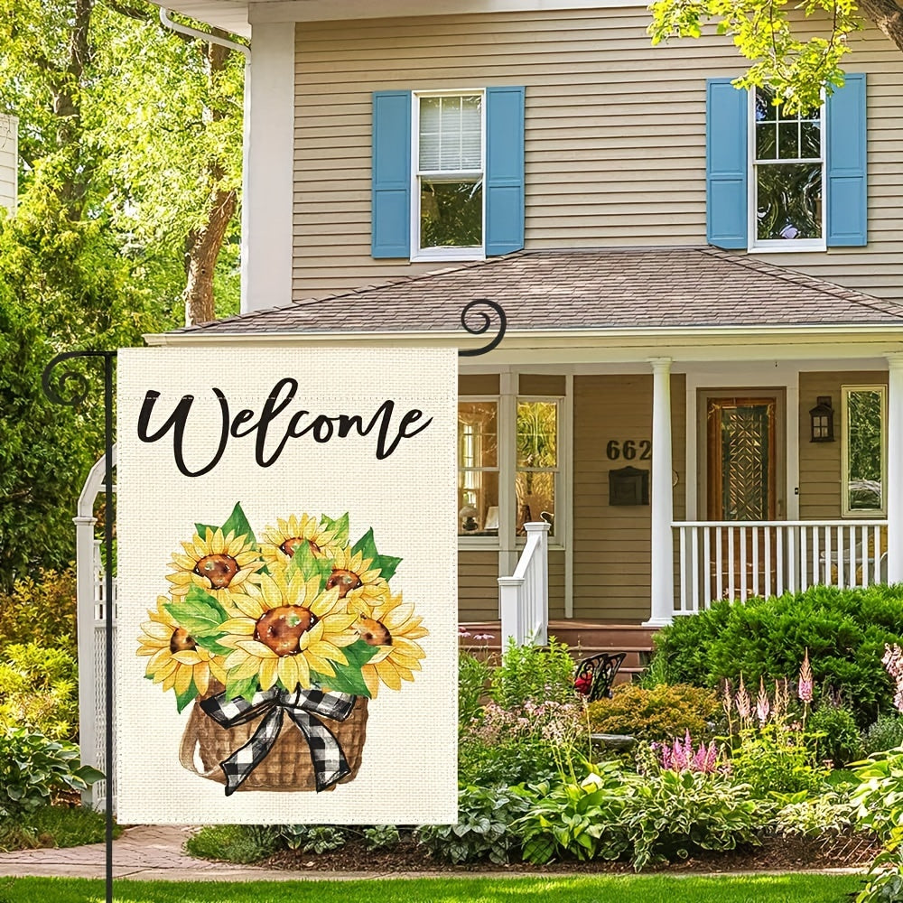 Sunflower Garden Flag Double Sided 30x45 cm Floral Welcome Yard Outdoor Flag