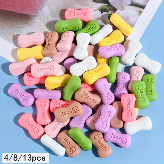 Colorful Resin Soap Models with Soap Label for DIY Crafts and Decor