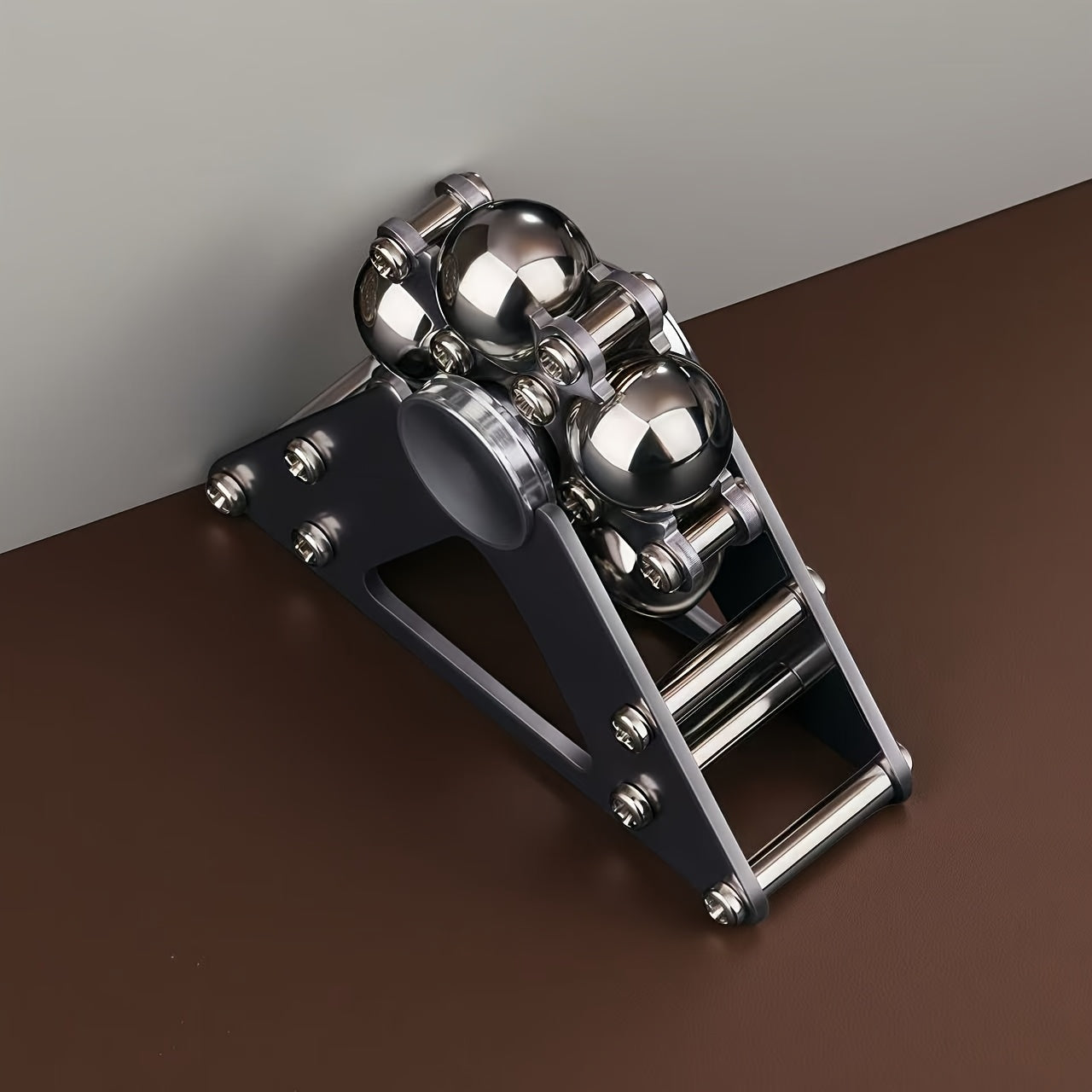 Stainless Steel Finger Spinner with Base Stand