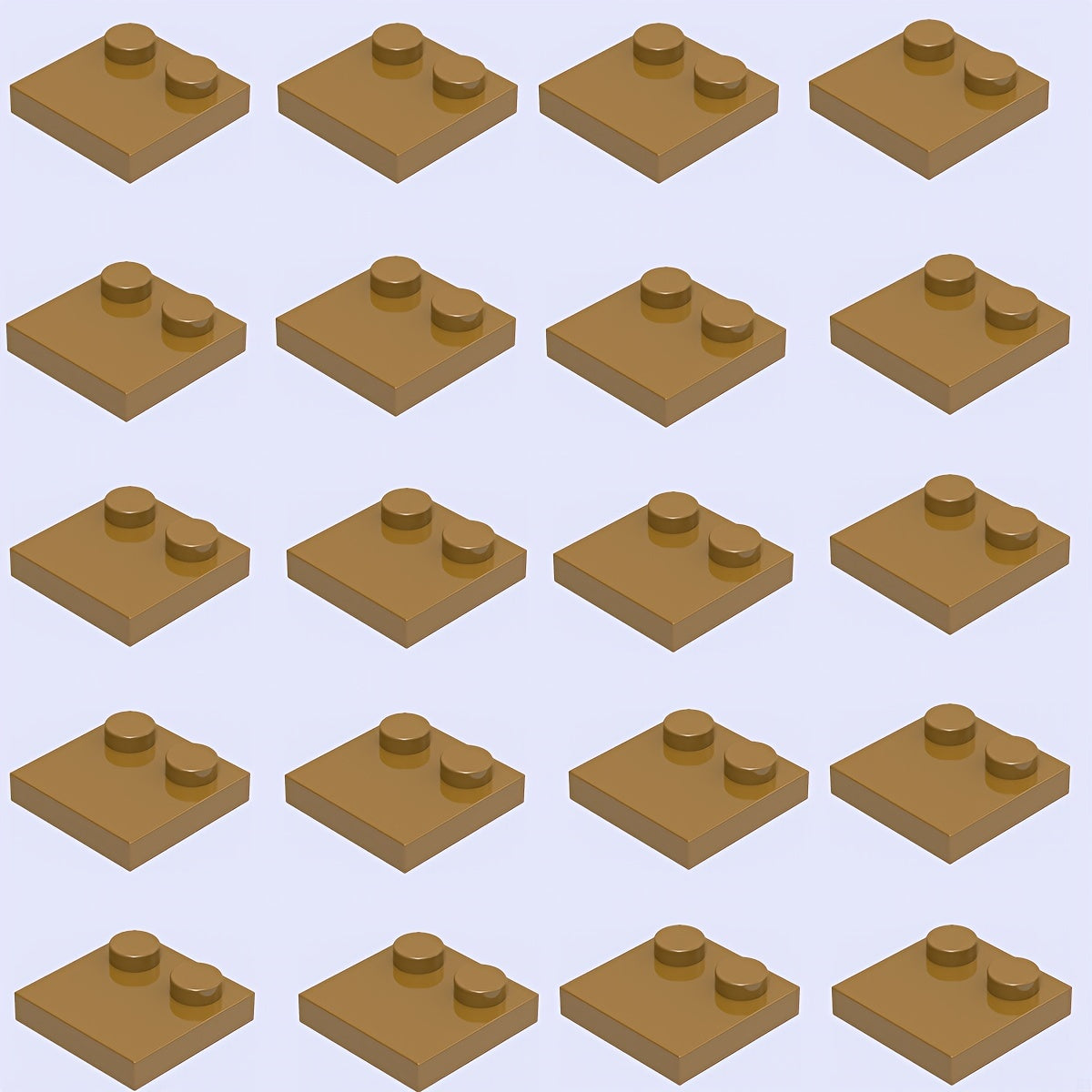 20pcs Building Block Set 2x2 Low Wall Bricks Mixed Colors