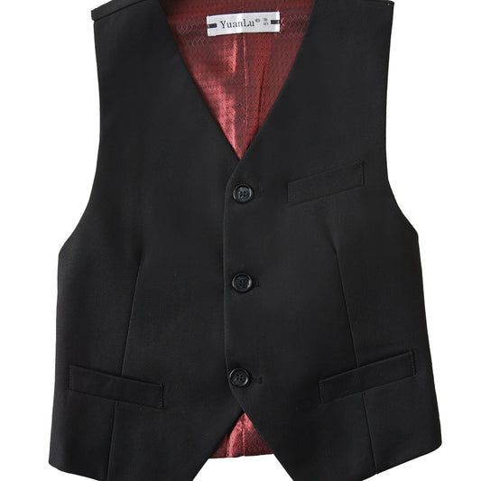 Boys Formal Gentleman Vest for Competition Wedding Banquet