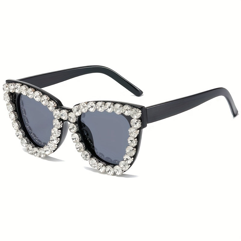 Cat Eye Rhinestones Sunglasses Vintage UV400 Sun Glasses
