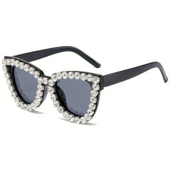 Cat Eye Rhinestones Sunglasses Vintage UV400 Sun Glasses