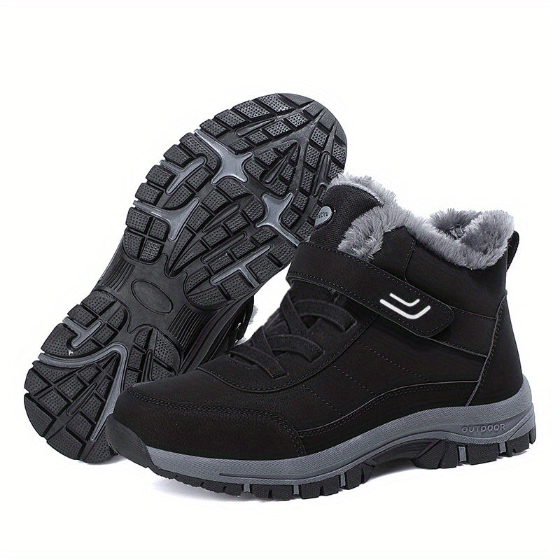 Burgundy Thermal Snow Boots Women Waterproof Non-slip Shoes Fall Winter