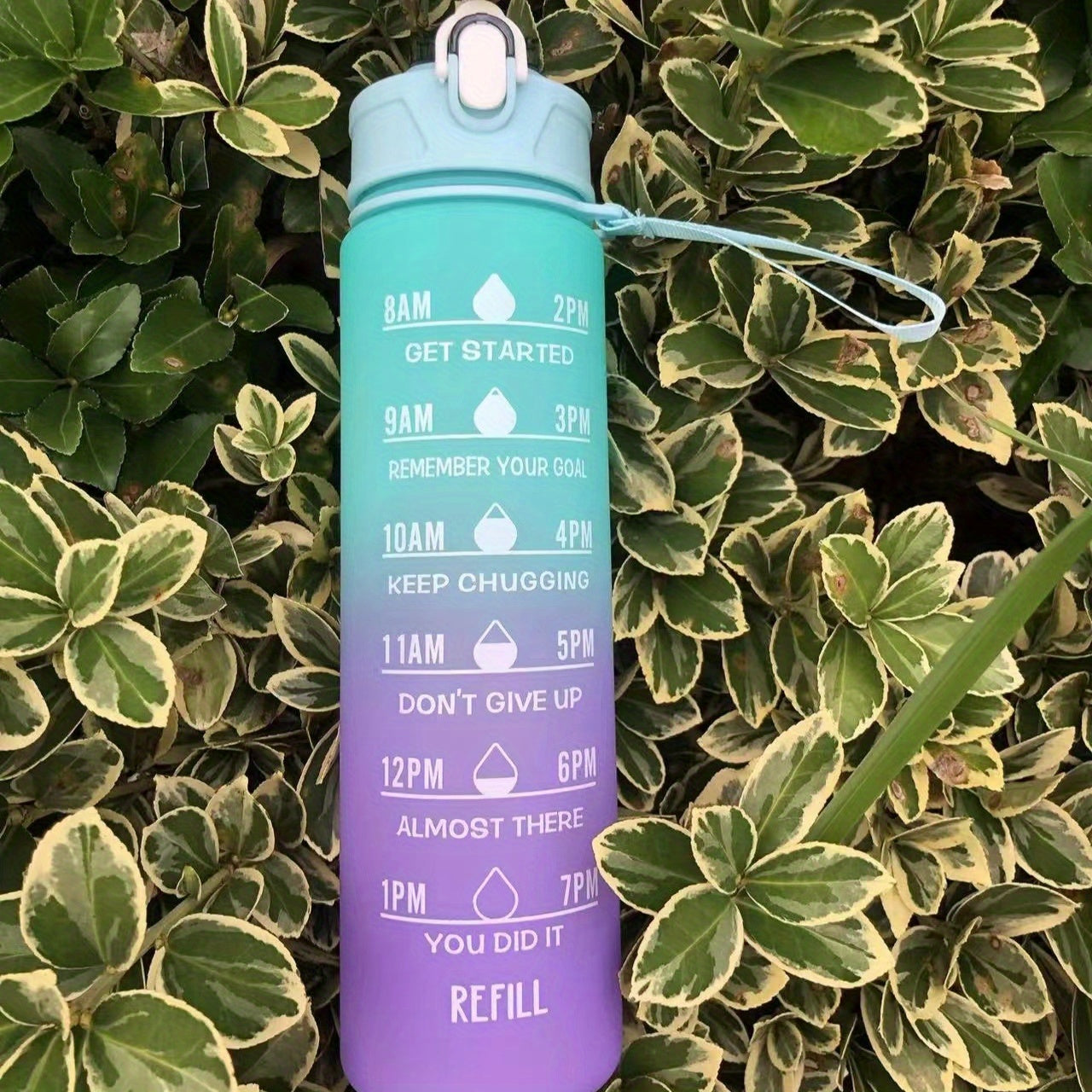 Motivational Water Bottle 700ml Gradient Sports Cup