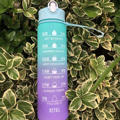 Motivational Water Bottle 700ml Gradient Sports Cup