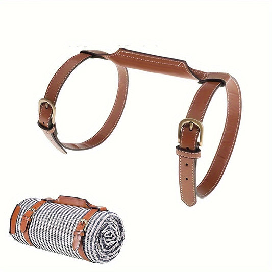 Adjustable PU Leather Yoga Mat Strap with Buckle