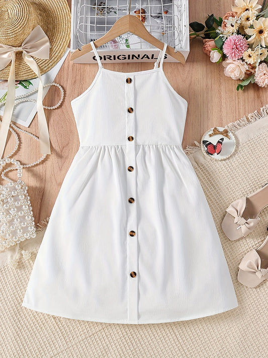 Toddler Girls Adjustable Cami Princess Dress for Party Beach Vacation