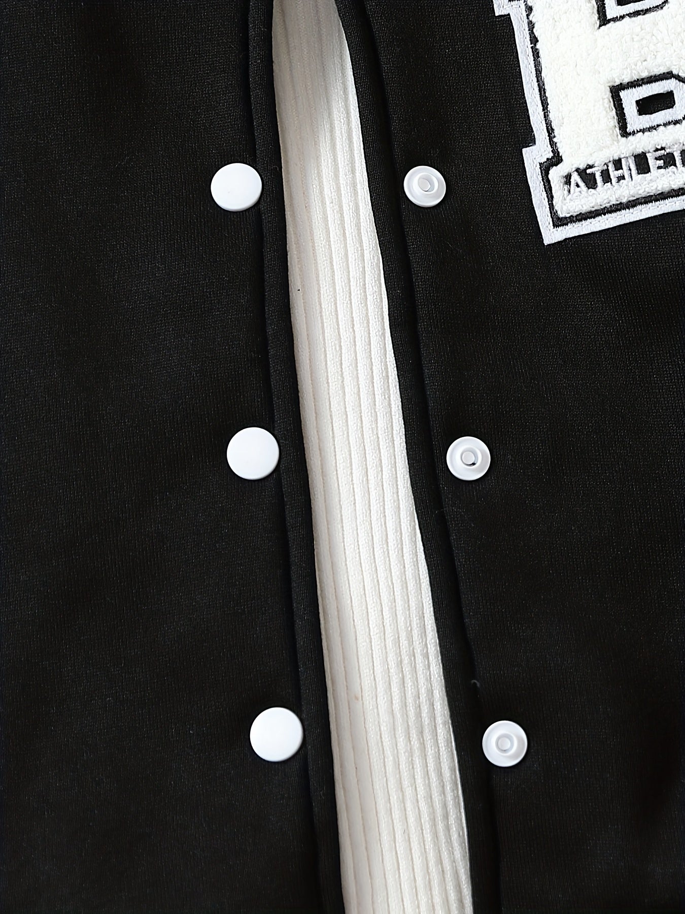 Boy's 2pcs Baseball Jacket & Sweatpants Set Letter B Print Top Outfit