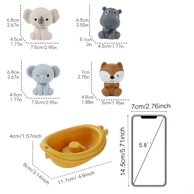 Water Play Animals Bath Toys Set - Perfect Gift for Kids