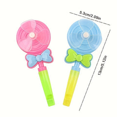 12pcs Lollipop Windmill Whistle Toy for Parties