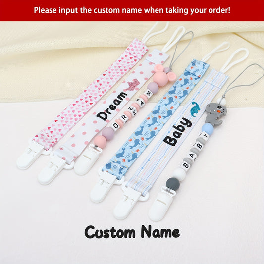 Customized Baby Dummy Clip - Personalized Baby Pacifier Leash