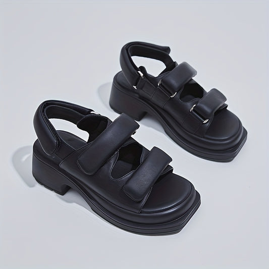 Women's Casual Solid Sports Sandals with Thick Bottom