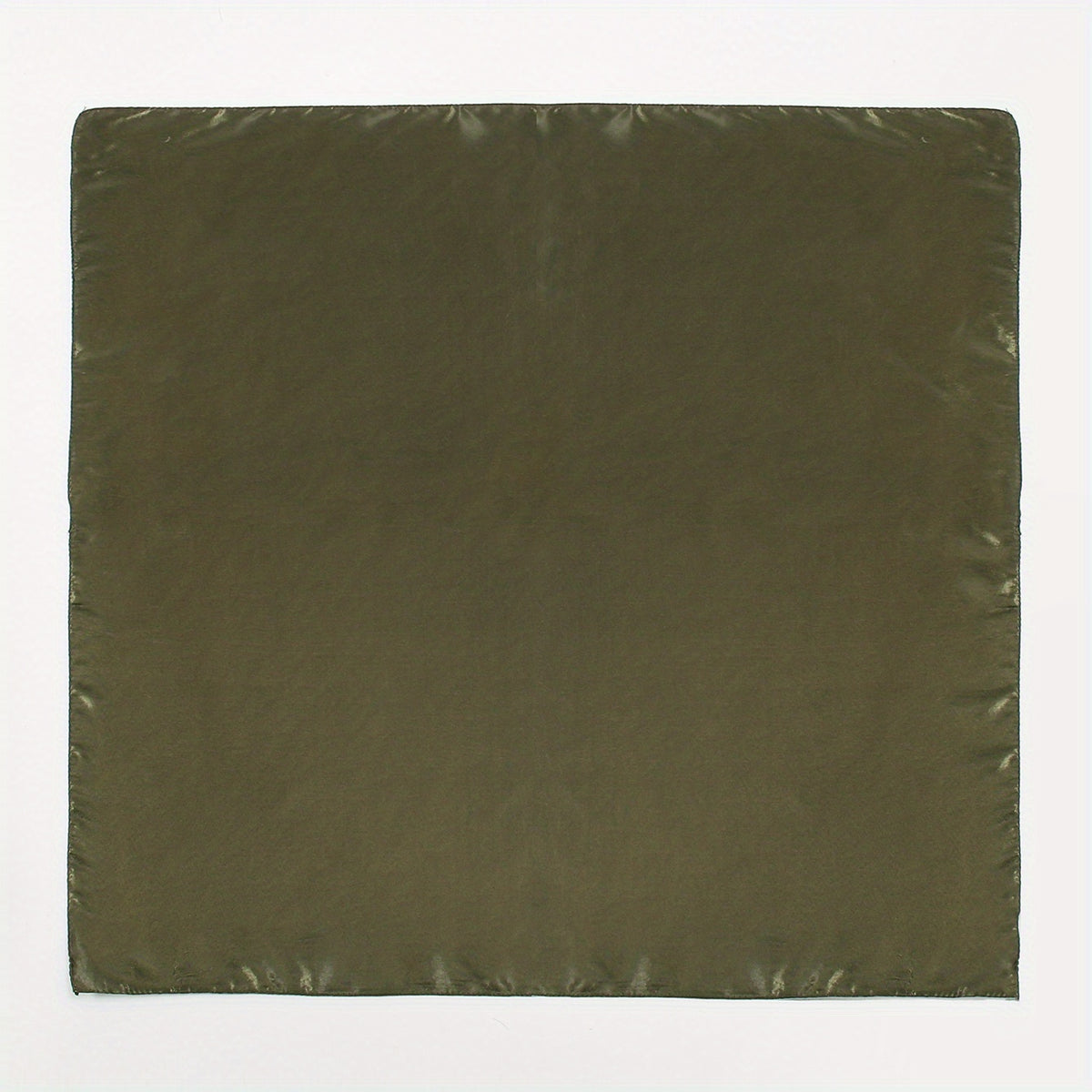 Vintage Dark Green Bandana Large Satin Square Scarf