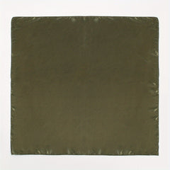 Vintage Dark Green Bandana Large Satin Square Scarf