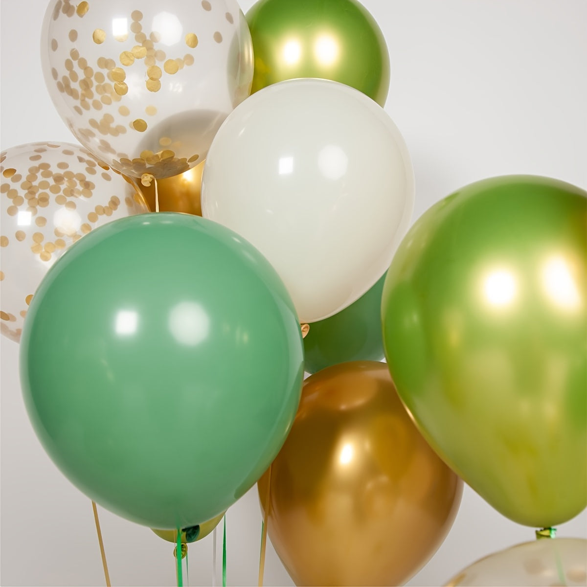 42pcs Ivory Vintage Avocado Green Balloon Chain Set for Birthday Party