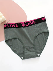 5 Pack Plus Size Briefs Women's Soft Breathable Medium Stretch Panties