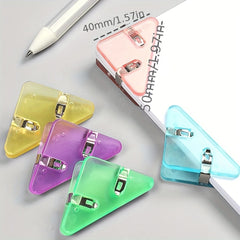 Transparent Triangular Paper Clip for Exams and Documents