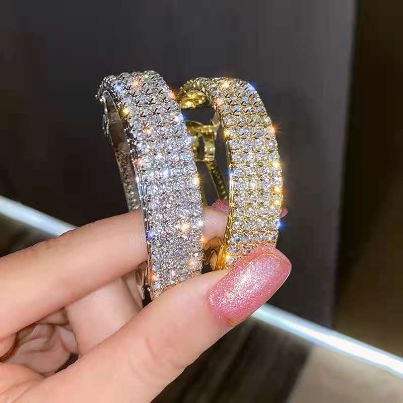 Metal Rhinestone Hair Clips For Women Hair Barrettes Ponytail Clip