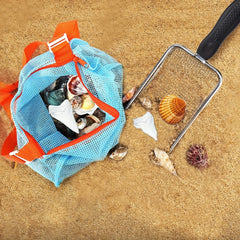 Beach Adventure Set Mesh Shovel Mesh Bag Sand Scooper Shark Tooth Sifter