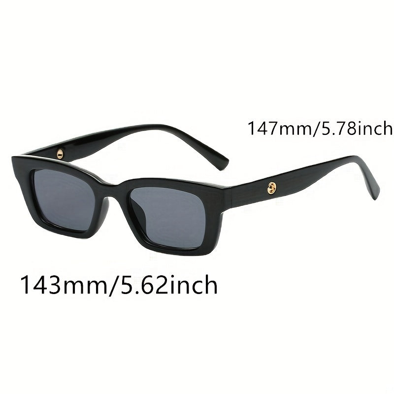 Square Frame Sunglasses Mod Hollow Temple Glasses UV400
