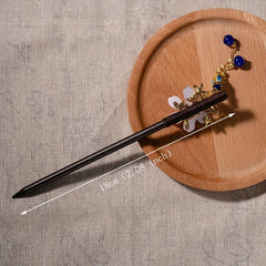 Wooden Flower Hairpin With Pendant for Women