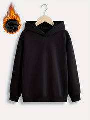 Solid Long Sleeve Hoodies Warm Pullover For Spring Fall Winter