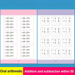 Math Learning Handwriting Arithmetic Exercise Book Set - English Version