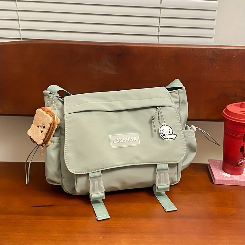 Japanese-Inspired Messenger Bag with Crossbody Strap