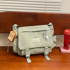 Japanese-Inspired Messenger Bag with Crossbody Strap