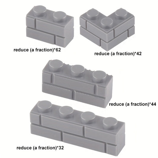 Kids Building Blocks Educational Toy Small Grain Thick Wall Tiles 1x2 1x3 1x4