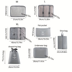 Luggage Packing Organizer Set Lightweight Handheld Pack Cubes Storage Bag