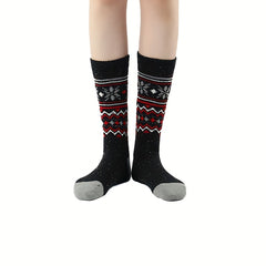Geometric Pattern Mid Tube Socks Soft & Comfy Women's Stockings