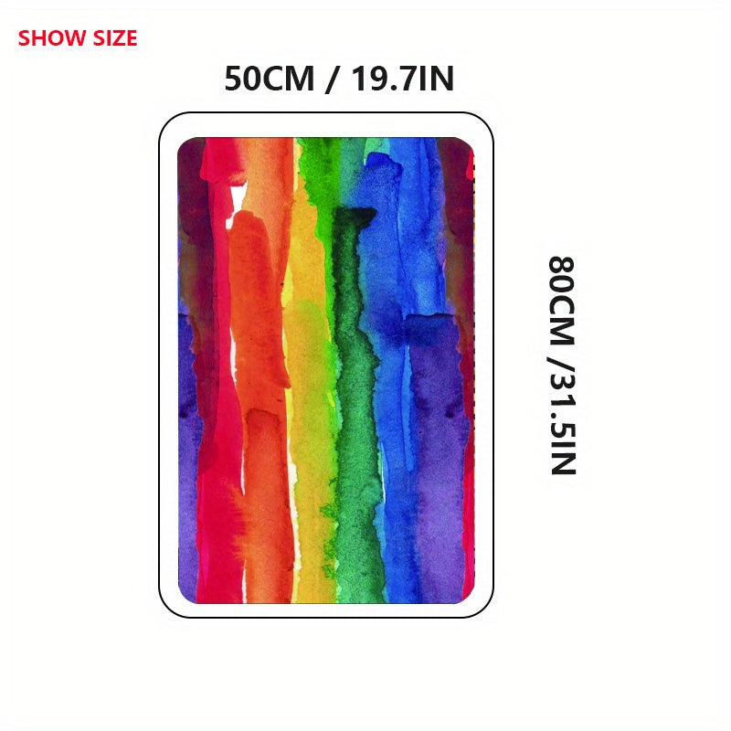 Rainbow Door Mat Non-Slip Front Door Indoor/Outdoor Entrance Mat