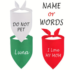Custom Dog Bandana Cotton Bib Collar Personalized Scarf